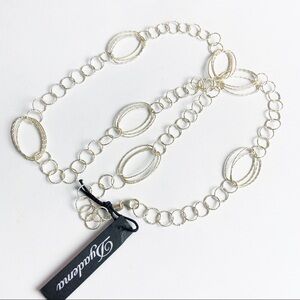 NWT Dyadema 925 sterling silver long link necklace
